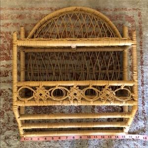 Vintage Wicker Shelf